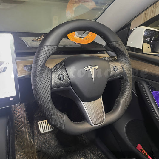 Model 3 Perforated Leather Steering Wheel - Steering Wheel Only