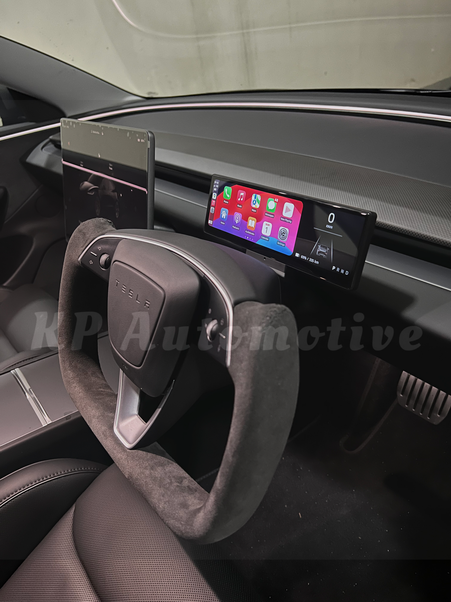 8.8" CarPlay Steering Wheel Display for Tesla Model 3 Highland with Front Camera