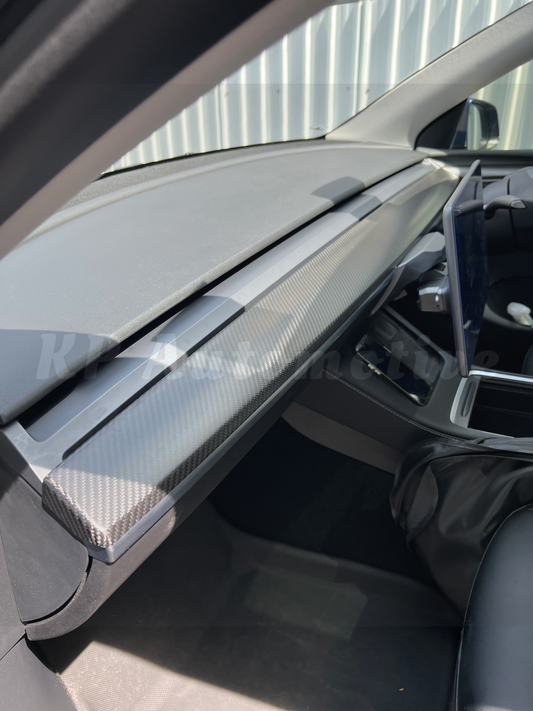 2017-2020 Model 3 Dry Carbon Fiber Dashboard Cover (Matte Carbon Fiber)